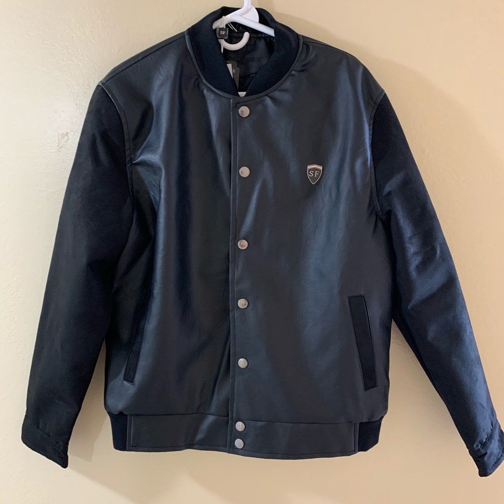 Leather jacket superlative fashion made in italy